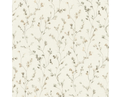 RASCH Vliesbehang 486131 Country Charme bloesem beige Behang met bloemmotief op een lichte achtergrond