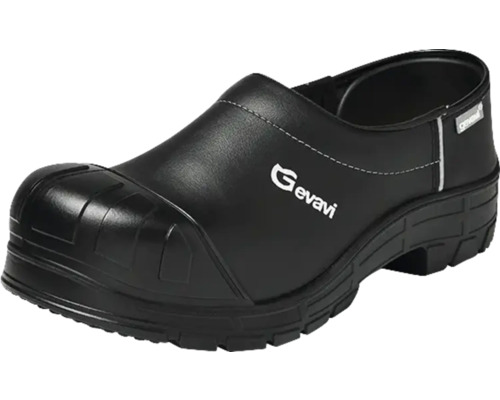 Zwarte veiligheidsschoen klomp met beschermende neus