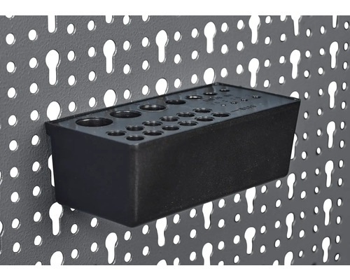 Gereedschaphouder voor gereedschapswand voor het opbergen van boren