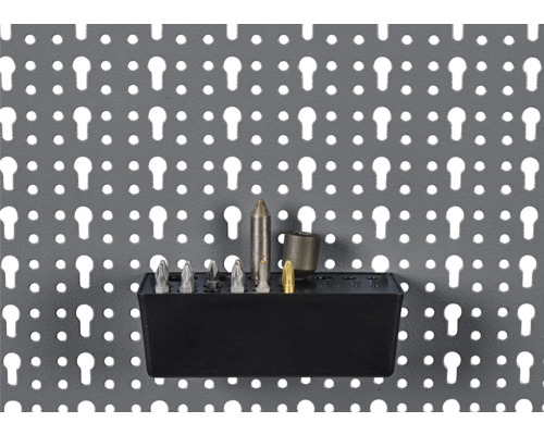 Gereedschapswand met dopsleutelset en bits