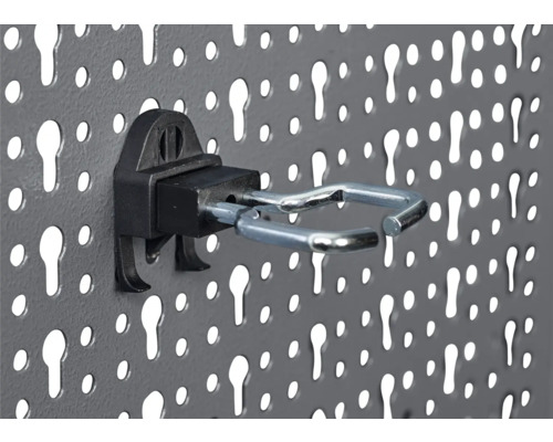 Gereedschapshouder aan geperforeerde wand