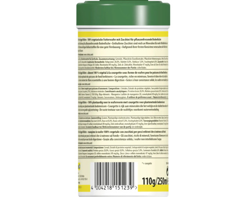 Tetra Veggie Wafers, vegetarisch voer voor plantenetende bodemvissen