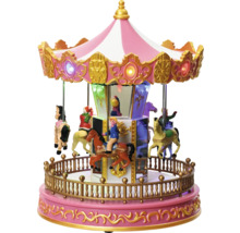 Decoratieve muziekdoos carrousel met lichteffecten