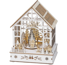 Houten kerstdecoratie met de Kerstman en rendier
