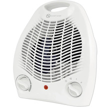 Witte ventilator kachel met draaiknoppen voor temperatuurregeling
