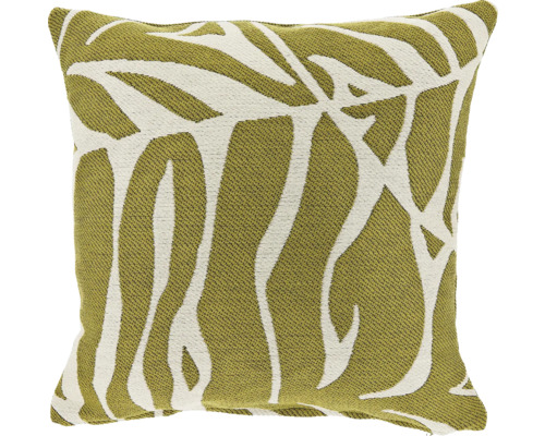 UNIQUE LIVING Buitenkussen Filou waterafstotend groen 45x45 cm Sierkussen met bladmotief