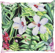 Kussen met hibiscus- en orchideeënpatroon