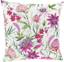 Vierkant decoratief kussen met bloemmotief