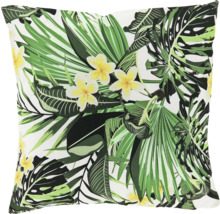 Decoratief kussen met tropische bladeren en bloempatroon