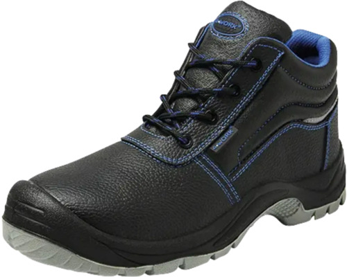 Zwarte veiligheidsschoen met veters