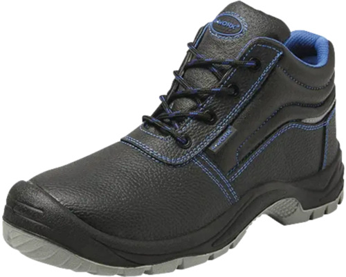 Zwarte veiligheidsschoen met veters