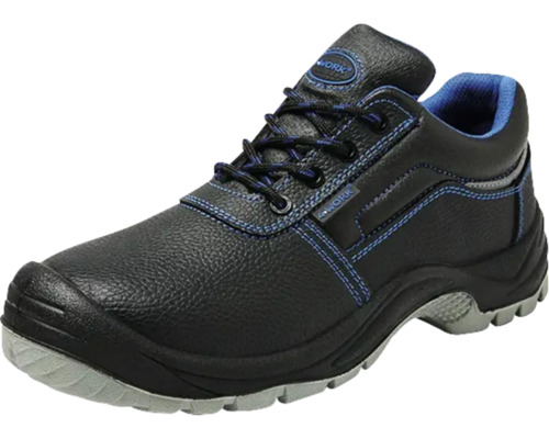 Zwarte veiligheidsschoen met veters