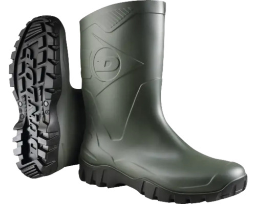 Groene rubberlaarzen met profielzool