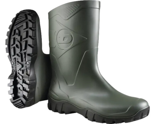 Groene rubberlaarzen met profielzool