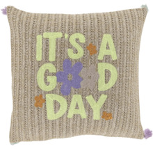 Decoratief kussen met de tekst ''It''s a good day'' voor een vrolijke sfeer