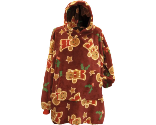 Hoodie met peperkoekmannetje en sterrenpatroon