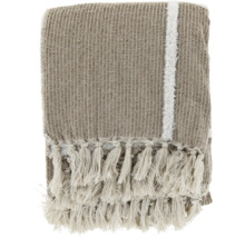 Plaid met franjes en strepen