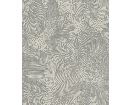 RASCH Vliesbehang 509250 Allegretto glitter grijs Behang met bloemmotief