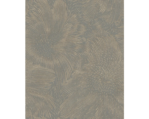 RASCH Vliesbehang 509267 Allegretto glitter grijs Behang met gebogen lijnenpatroon