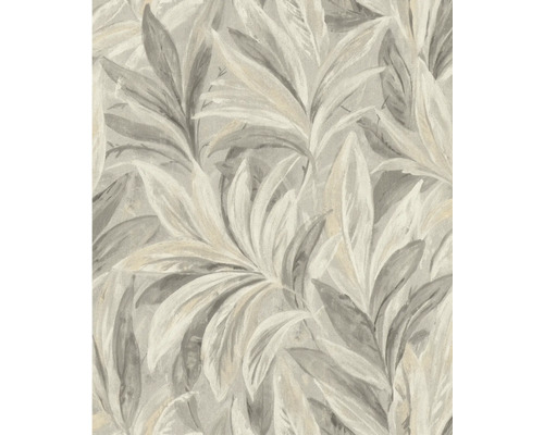 RASCH Vliesbehang 547481 Allegretto bladeren grijs Behang met plantenmotief