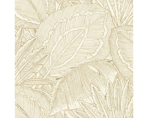 RASCH Vliesbehang 580822 Allegretto bladeren goud Behang met bladerpatroon