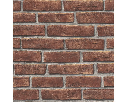 RASCH Vliesbehang 791440 Allegretto stenen muur rood Close-up van een behang met baksteenmotief
