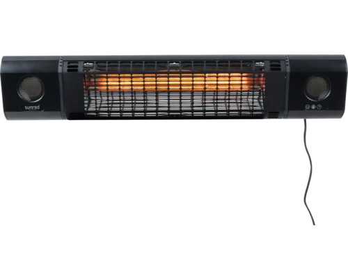 SUNRED Terrasverwarmer Sun & Sound zwart 2000 W