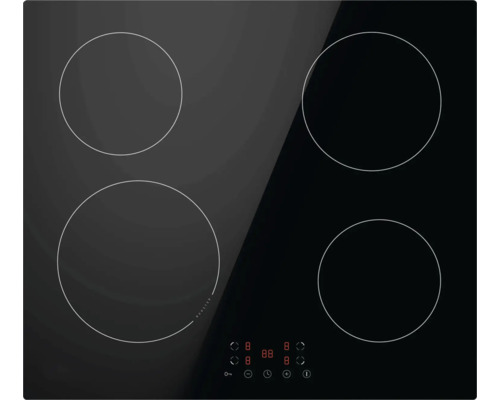 AMICA KMI 754 000 C Inductie kookplaat Zwarte inductiekookplaat met vier kookzones