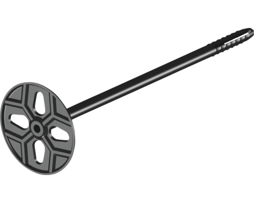 GB UNI-Flexplug Ø 8x200 mm nylon zwart, 250 stuks Isolatiehouder voor het bevestigen van isolatieplaten
