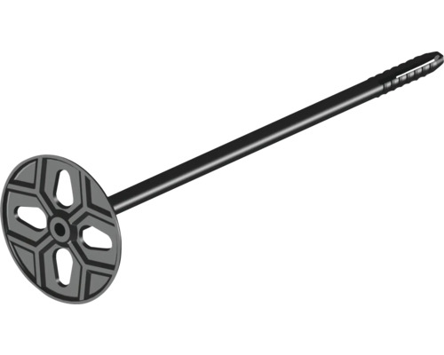 GB UNI-Flexplug Ø 8x220 mm nylon zwart, 250 stuks Isolatiehouder voor het bevestigen van isolatiematerialen