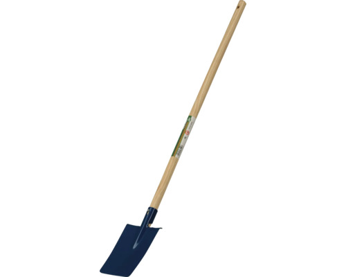 Spade met houten steel