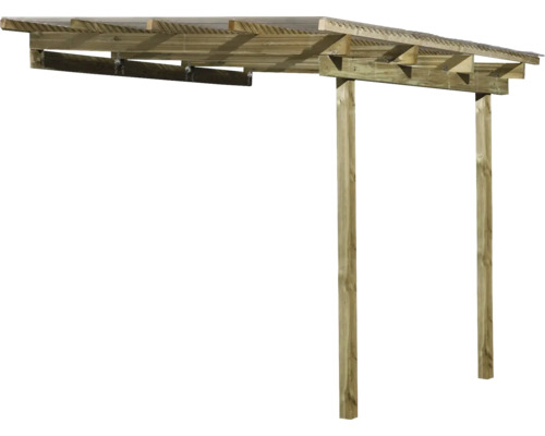 Houten carport bouwpakket met twee palen