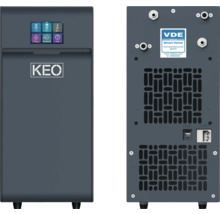 KEO apparaat voor- en achterkant