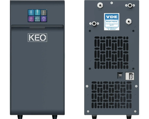 KEO apparaat voor- en achterkant