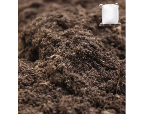 Close-up van potgrond en big bag op een pallet