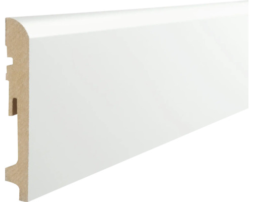 MACLEAN Clipplint Classic softline 120 mm Houten plint met wit oppervlak