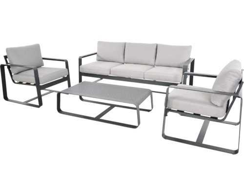 Tuinmeubelset met bank, fauteuils en tafel