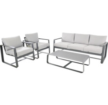 Tuinmeubelset met bank, twee fauteuils en tafel