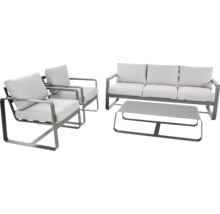 Tuinmeubelset met bank, twee fauteuils en tafel