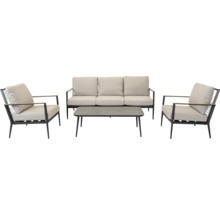 Tuinmeubelset met bank, twee stoelen en een tafel