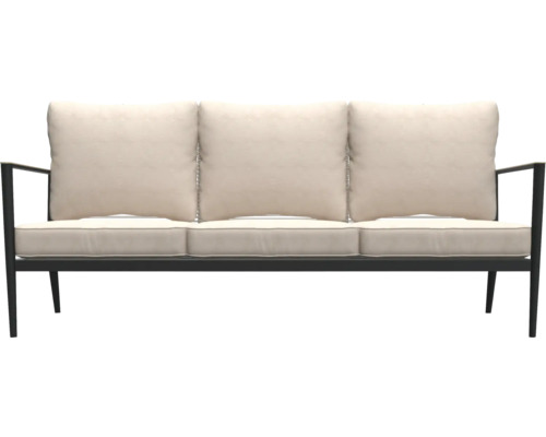 Tuinbank met drie zitplaatsen en kussens