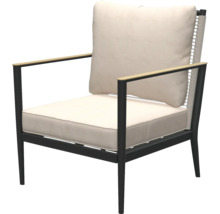 Tuinstoel met armleuningen en kussen