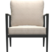 Fauteuil met armleuningen en zit- en rugkussens