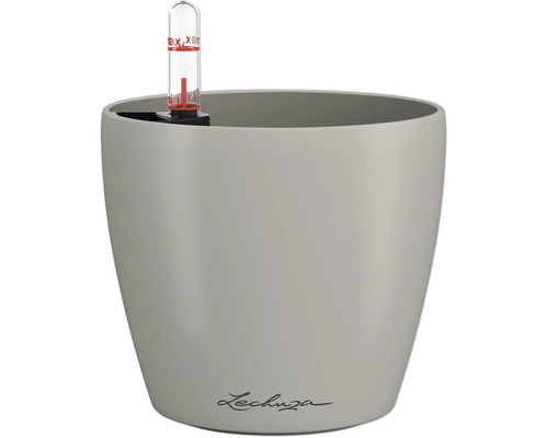 LECHUZA Bloempot Classico Color Kunststof All-in-One Set beige Ø 12 cm H 13 cm Lechuza bloempot met waterniveau-indicator
