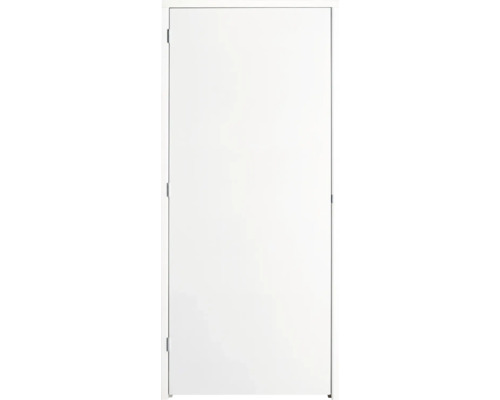 Binnendeur kozijncombinatie stomp links wit gegrond 56x90 mm, 231,5x93 cm Witte binnendeur met glad oppervlak.