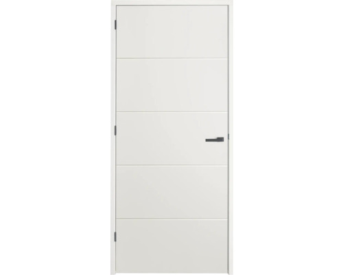 Binnendeur modern kozijncombinatie stomp links wit gegrond 56x90 mm, 211,5x78 cm