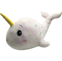 Knuffel narwal speelgoed met hoorn