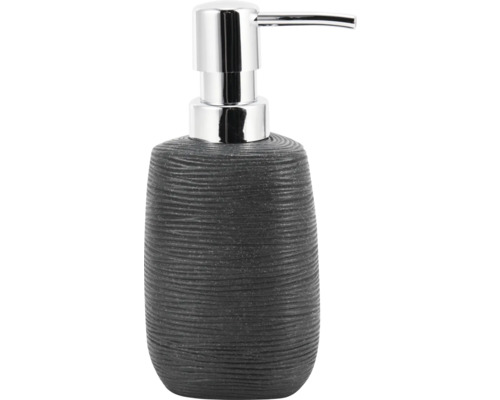 Zeepdispenser van keramiek met chromen pomp