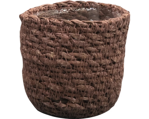 TS Plantenmand Stef Natuurlijke vezel roze Ø 7 cm H 7 cm Gevlochten plantenpot voor binnen