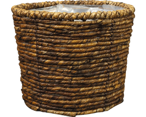 Plantenbak van gevlochten materiaal